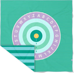 Quut Speel handdoek / Strandlaken Bullseye/Name It XXL - 180x180cm - Groen