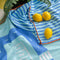Quut Speel handdoek / Strandlaken On the Road L - 100x180cm - Blauw