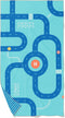 Quut Speel handdoek / Strandlaken On the Road L - 100x180cm - Blauw
