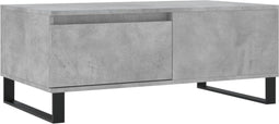 vidaXL - Salontafel - 90x50x36,5 - cm - bewerkt - hout - betongrijs