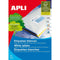 Klevende etiketten Apli 2423 100 Lakens Wit