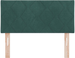 vidaXL - Hoofdbord - met - Diamantpatroon - Donkergroen - 90 - cm - Fluweel