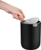 EKO Fandy 2 - Tafelafvalbak 1,5 liter - Mat RVS swingdeksel - zwart