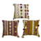 Kussen DKD Home Decor 40 x 15 x 40 cm Wit Kastanjebruin Mosterd (3 Onderdelen)