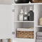 SoBuy BZR104-W - Badkamerkast - 2 Deuren 2 Lades - Wit