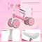 Coast Loopfiets 4 Wielen 51 × 25 × 38/41 cm – Roze – Verstelbare Baby Loopfiets voor Kinderen van 1
