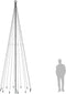 vidaXL - Kerstboom - met - grondpin - 732 - LED's - koudwit - 500 - cm