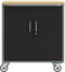 vidaXL - Gereedschapskast - met - Wielen - en - Vergrendelbaar - Zwart - 75x45x85 - cm - Staal