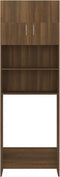 vidaXL - Wasmachinekast - 64x25,5x190 - cm - bruin - eikenkleur