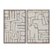 Schilderij Home ESPRIT Wit Beige Abstract Scandinavisch 60 x 3 x 90 cm (2 Stuks)
