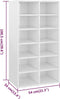 vidaXL - Schoenenrek - 54x34x100,5 - cm - bewerkt - hout - hoogglans - wit