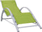 vidaXL - Ligbedden - 2 - st - met - tafel - aluminium - groen