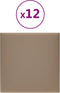 vidaXL - Wandpanelen - 12 - st - 1,08 - m² - 30x30 - cm - kunstleer - cappuccinokleurig