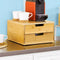 SoBuy FRG82-N - Capsulehouder - 2 Lades - Bamboe - 30 x 18 x 31 cm