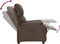 vidaXL Fauteuil verstelbaar stof taupe