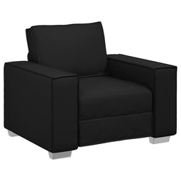 vidaXL - Zwarte - Faux - Leer - Zetel - - - 59 - cm