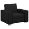 vidaXL - Zwarte - Faux - Leer - Zetel - - - 59 - cm