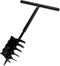 vidaXL - Grondboor - met - handvat - en - schroefkop - (dubbele - schroef) - 80 - mm - (zwart)