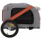 vidaXL - Hondenfietstrailer - oxford - stof - en - ijzer - oranje - en - grijs