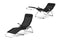 Hortensus Ligstoel - Set van 2 - Ergonomisch - Zwart (2 stuks)