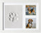 Frummel Fotolijst - Pootafdruk Hond - Gipsafdruk Huisdier - 22,5 x 27,5 cm - Wit