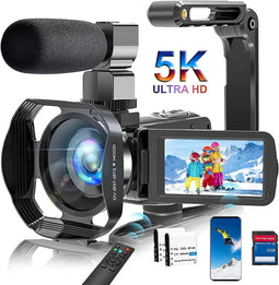 PITIKI 5K - Videocamera 64MP - WiFi vlogging camera met IR nachtzicht 30FPS