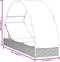 vidaXL - Ligbed - met - rond - dak - 211x57x140 - cm - poly - rattan - zwart
