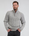 Life Line Marcel Sweater Knit Half Zip Heren Lichtgrijs Maat L