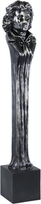 PTMD Cesar Black Poly Statue Man On Base S