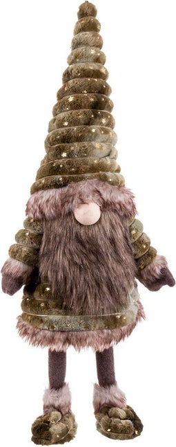 Christmas Kerstversiering Bruin Groen Metaal Weefsel 33 X 24 X 94 Cm