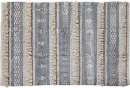 Tapijt DKD Home Decor 180 x 120 x 2 cm Blauw Katoen Wit Boho