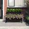vidaXL - Plantenbak - 110x84x75 - cm - massief - grenenhout - zwart