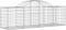 vidaXL - Schanskorven - 2 - st - gewelfd - 200x50x60/80 - cm - gegalvaniseerd - ijzer