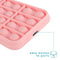 iMoshion Hoesje Geschikt voor iPhone SE (2022) / SE (2020) / 8 / 7 Hoesje Siliconen - iMoshion Pop It Fidget Toy - Pop It hoesje - Roze