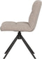 WOOOD Vinny Draaibare Eetkamerstoel - Bouclé - Zand - 80x48x45