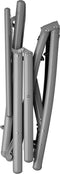 tectake® aluminium ligstoel - opklapbare tuinligstoel met 7-voudig verstelbare rugleuning - weerbestendig - donkergrijs