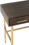 J-Line console Janis 2 Laden - hout/ijzer - bruin/goud