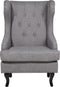 ALTA - Chesterfield fauteuil - Grijs - Polyester