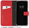 Selencia iPhone 15 - Echt Lederen Bookcase - 3 Pashouders - Rood