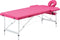 vidaXL - Massagetafel - inklapbaar - 2 - zones - aluminum - roze