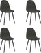 vidaXL - Eetkamerstoelen - 4 - st - 45x53,5x83 - cm - kunstleer - zwart