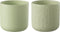 J-Line bloempot Gen - keramiek - pistache - XXL - 2 stuks - Ø 26.5 cm