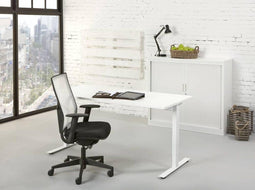 Ergonomisch design t-poot bureau Teez breed 160CM diep 80CM bladkleur Speciale Kleur framekleur Aluminium (RAL9006)