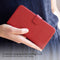 Selencia Galaxy S21 FE - Echt Lederen Bookcase - Ruimte voor 3 pasjes - Rood