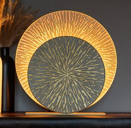 Alena 1-lichts tafellamp - Industrieel - Geborsteld goud - ⌀ 40cm