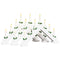 Kerst Kaars Brug 3 pcs Wit 39.5 x 5 x 29 cm Massief grenenhout