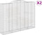 vidaXL - Schanskorven - 2 - st - gewelfd - 300x50x220/240 - cm - ijzer
