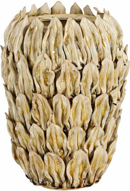 Mica Decorations Vaas Chico - 20x20x28 cm - Keramiek - Beige