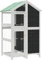 vidaXL Volière 97x81x152 cm massief grenenhout grijs