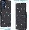 iMoshion Hoesje Geschikt voor Samsung Galaxy S21 FE Hoesje Met Pasjeshouder - iMoshion Design Softcase Bookcase - Goud / Zwart / Stars Gold